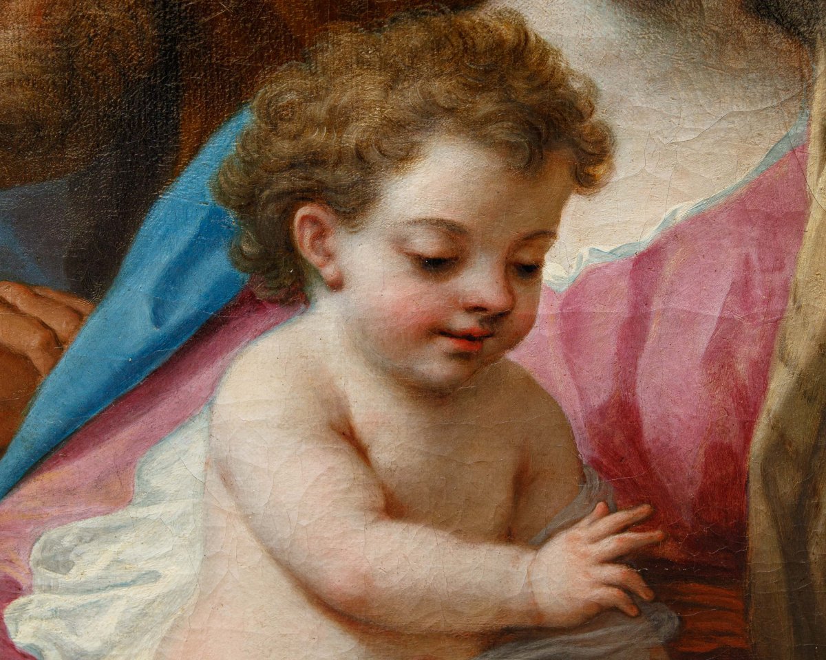 Paolo De Matteis (Piano Vetrale, 1662 – Napoli, 1728), Sacra Famiglia con San Giovannino-photo-3