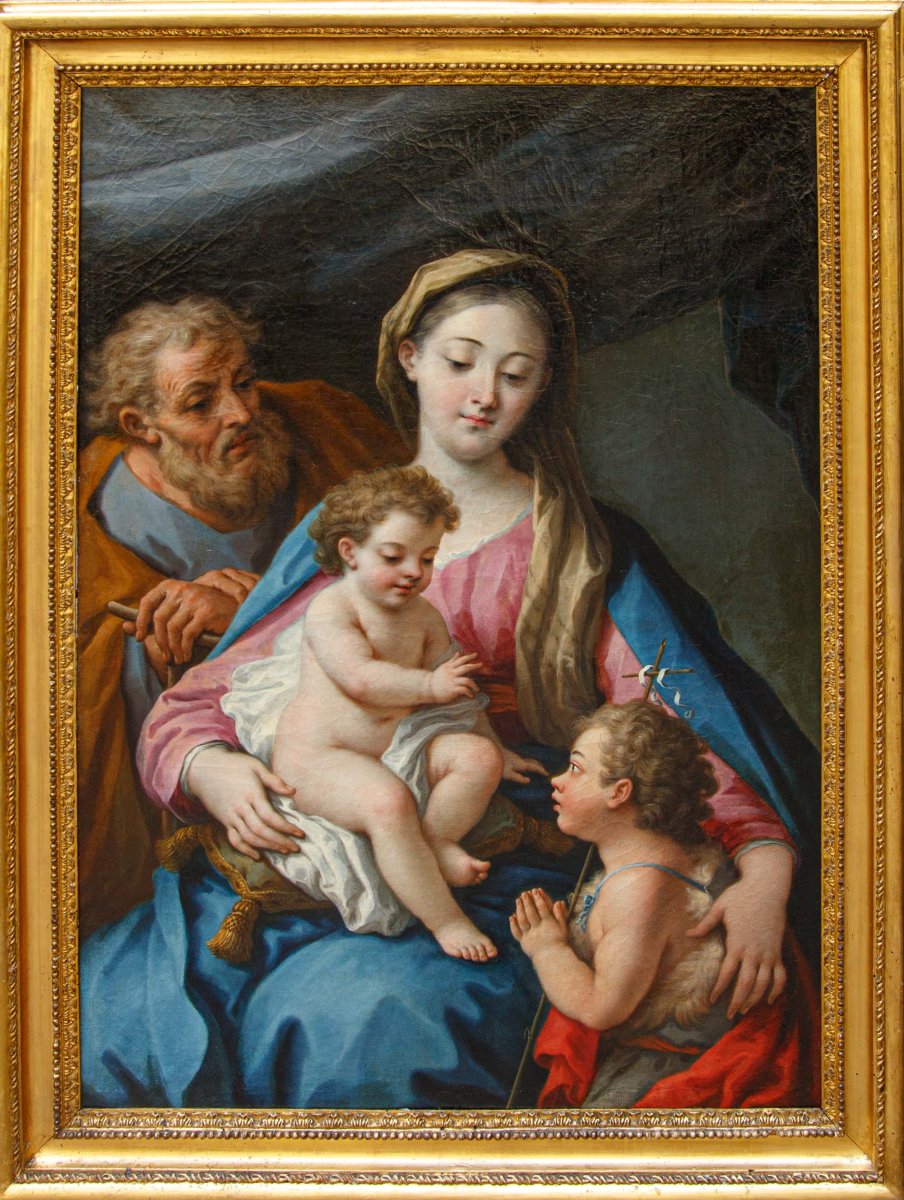 Paolo De Matteis (Piano Vetrale, 1662 – Napoli, 1728), Sacra Famiglia con San Giovannino