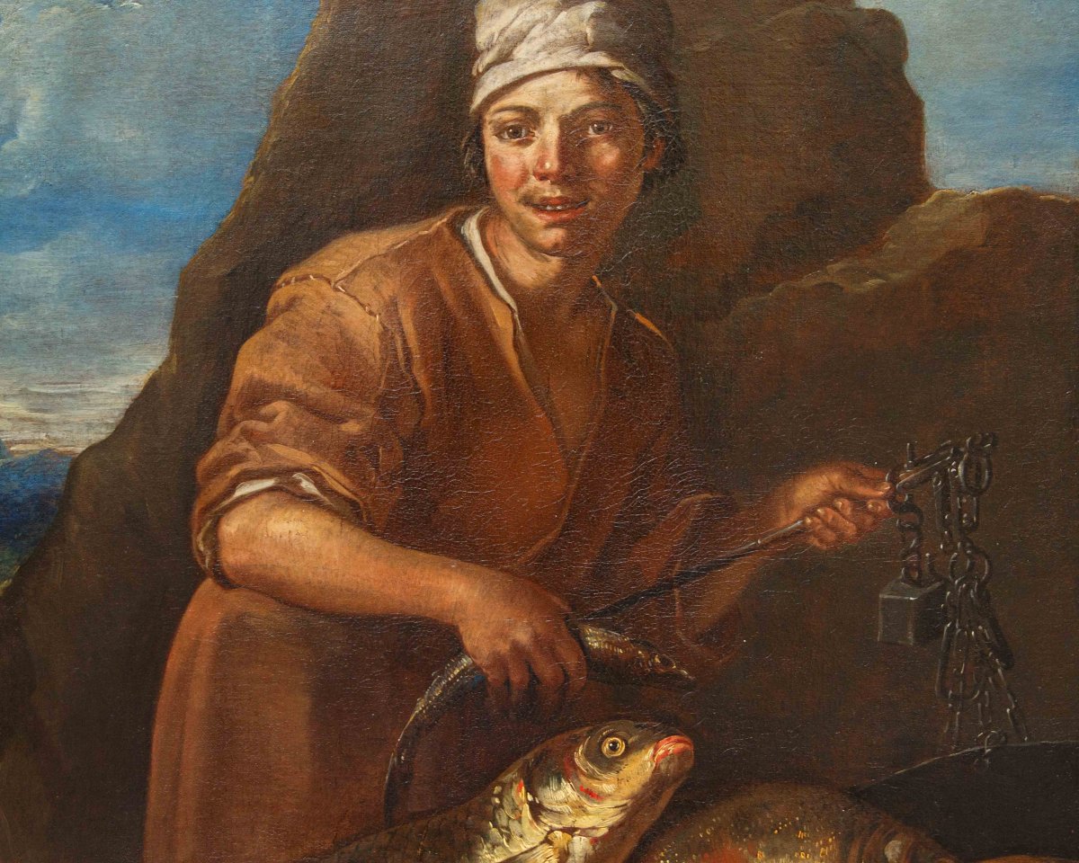 Giacomo Francesco Cipper detto il Todeschini (1664 - 1736), Giovane pescivendolo-photo-1