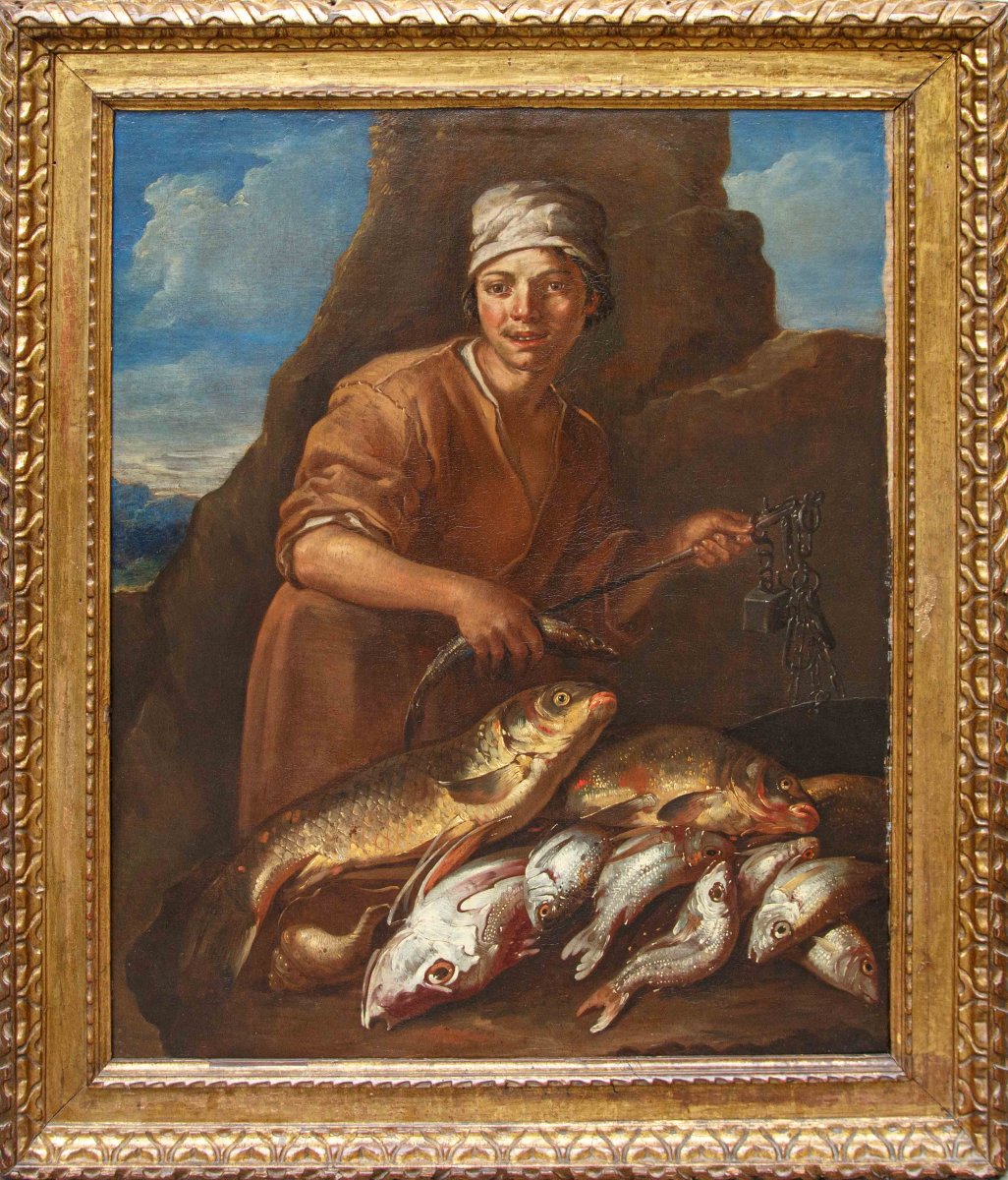 Giacomo Francesco Cipper detto il Todeschini (1664 - 1736), Giovane pescivendolo