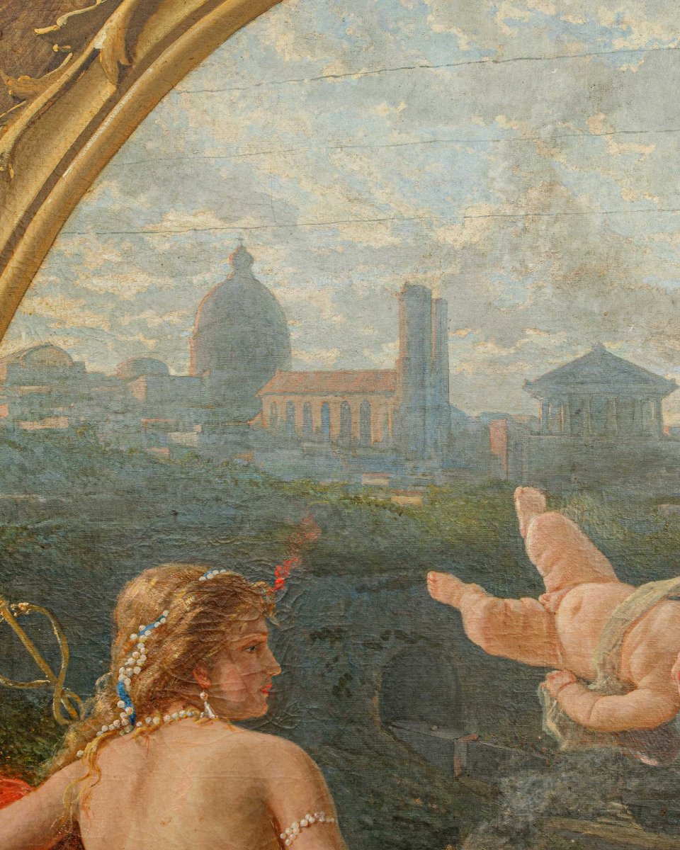 Fine del XIX secolo, Scuola francese, Allegoria del progresso-photo-3