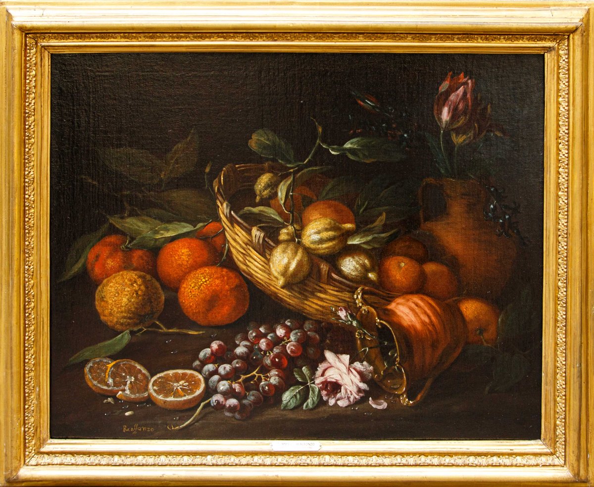 Tommaso Realfonzo, detto Masillo (1677 – 1743) Nature morte di frutta e fiori all’aperto-photo-3