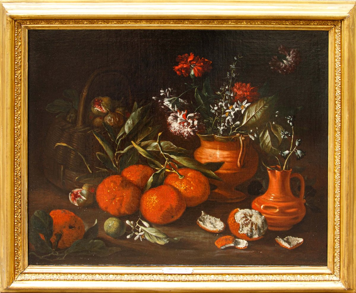 Tommaso Realfonzo, detto Masillo (1677 – 1743) Nature morte di frutta e fiori all’aperto-photo-4