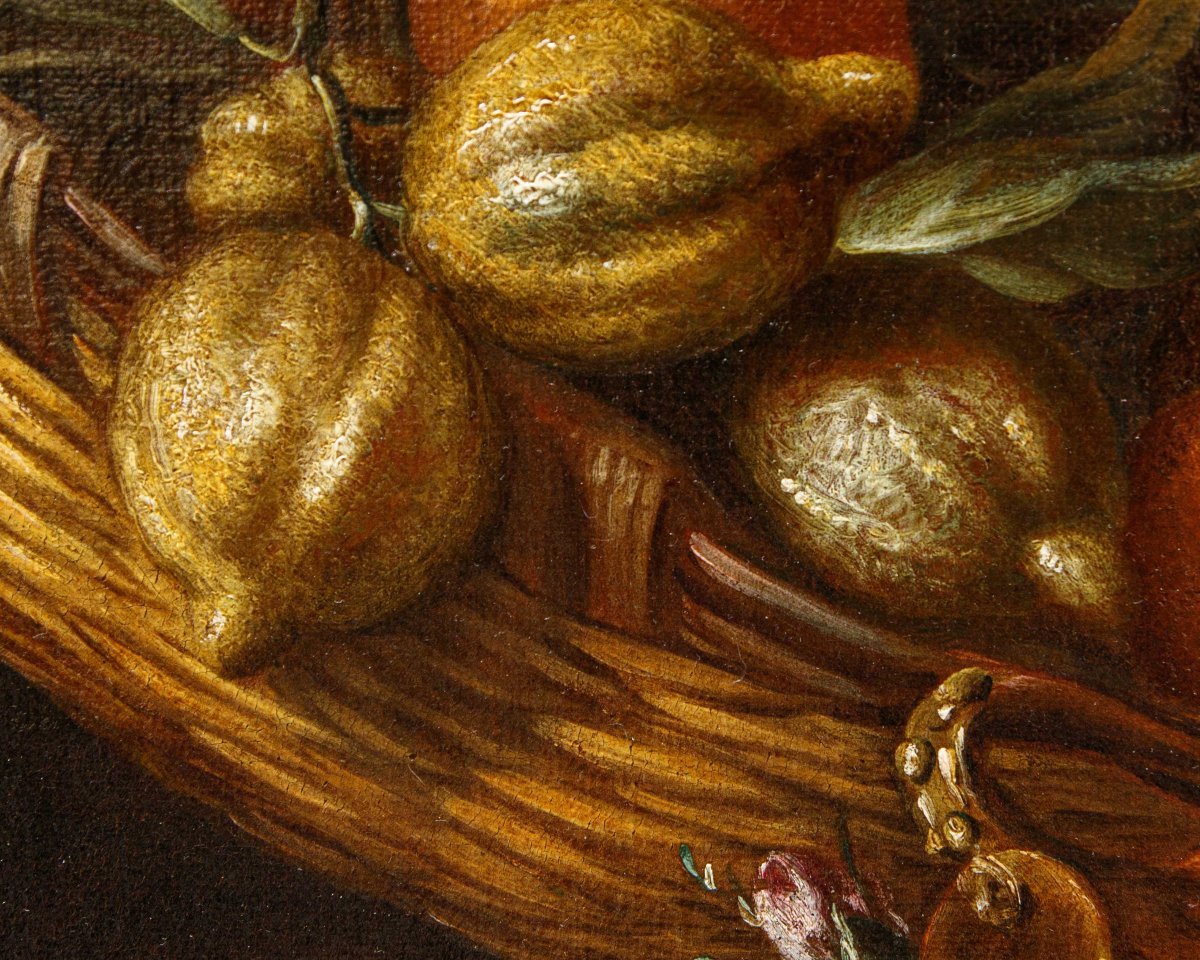 Tommaso Realfonzo, detto Masillo (1677 – 1743) Nature morte di frutta e fiori all’aperto-photo-5