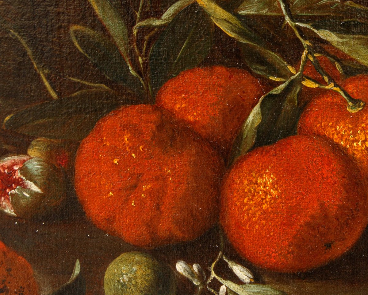 Tommaso Realfonzo, detto Masillo (1677 – 1743) Nature morte di frutta e fiori all’aperto-photo-7