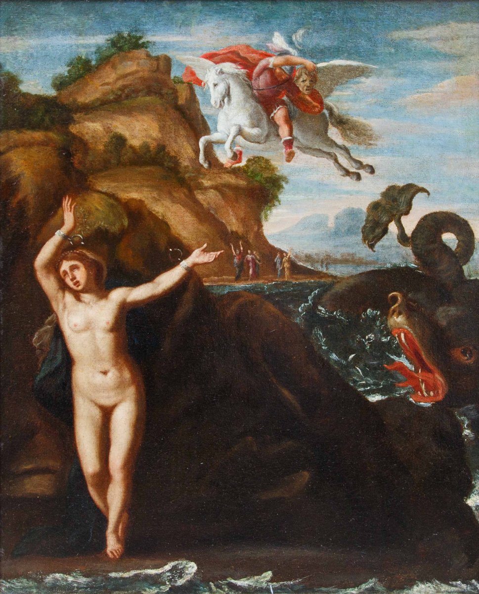 Bottega di Domenico Zampieri detto Domenichino (1581 – 1641),Perseo libera Andromeda-photo-2