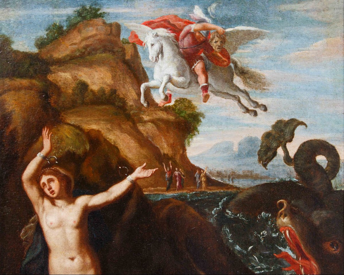Bottega di Domenico Zampieri detto Domenichino (1581 – 1641),Perseo libera Andromeda-photo-4