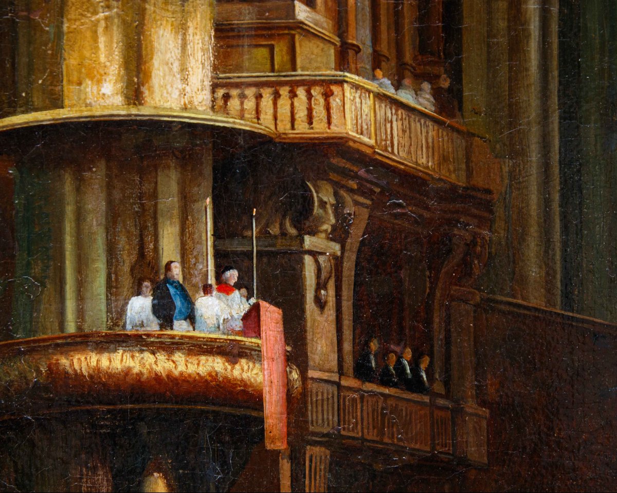 Scuola lombarda del XIX secolo, Interno del Duomo di Milano-photo-8