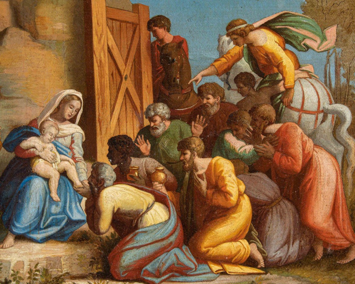 Adoration Des Mages, XVIIIe Siècle, Par Perin Del Vaga (1501-1547)-photo-2