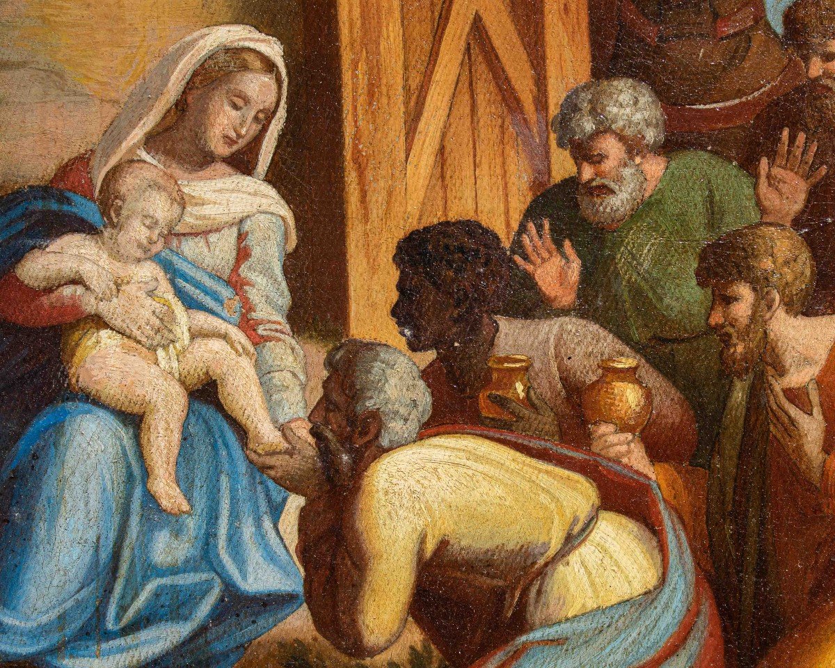 Adoration Des Mages, XVIIIe Siècle, Par Perin Del Vaga (1501-1547)-photo-3