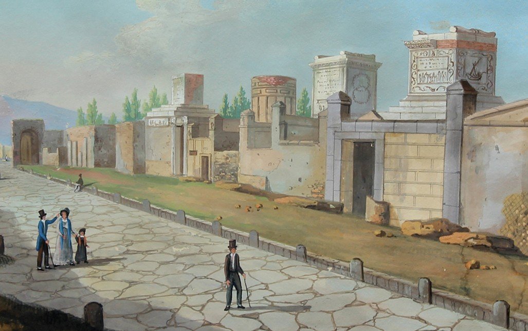 Vista di Pompei, Francesco Fergola  (1801 - 1875)-photo-4