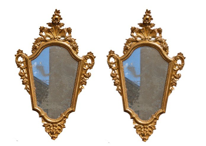 Paire De Miroirs, Toscane, XVIIIe Siècle  