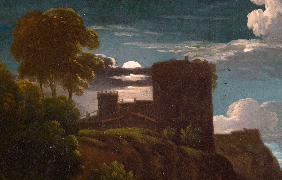 XVIII secolo, veduta costiera di notte-photo-1