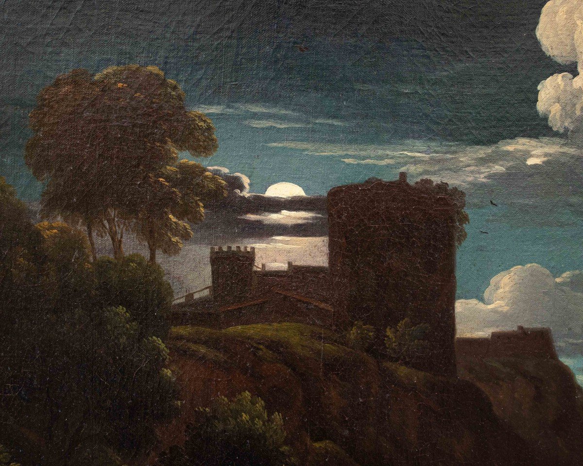 XVIII secolo, veduta costiera di notte-photo-2