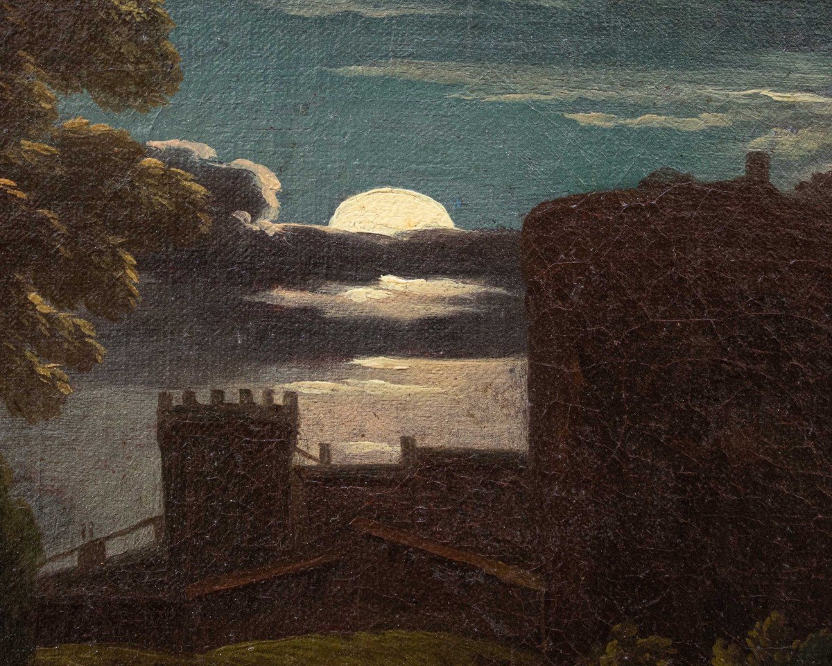 XVIII secolo, veduta costiera di notte-photo-7