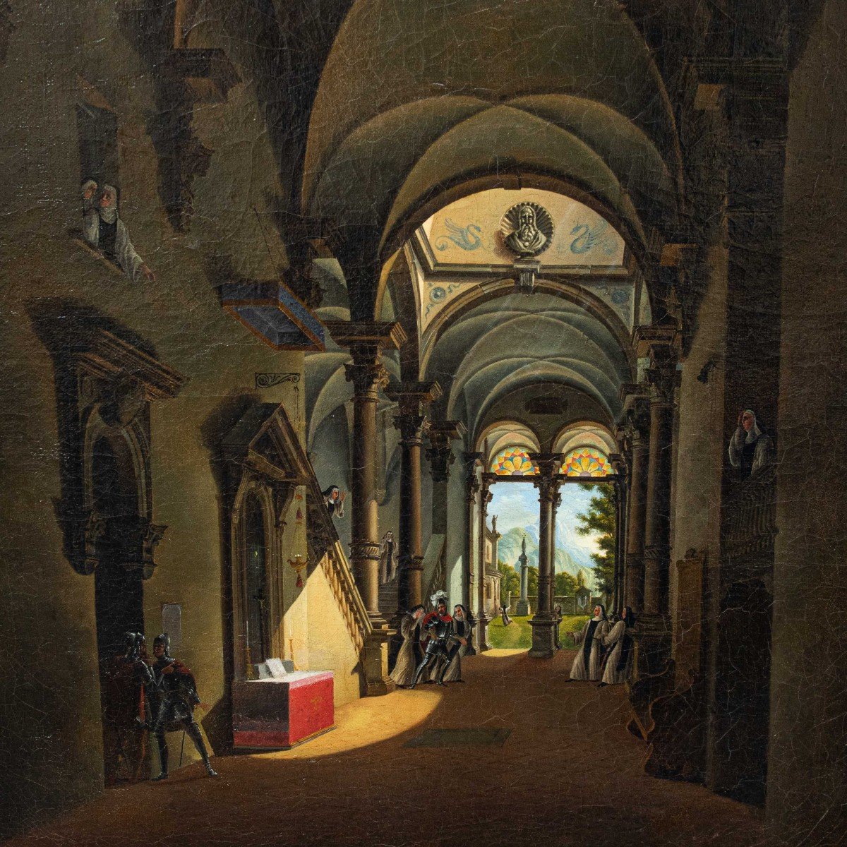Intérieur De l'église, Cercle De Giovanni Migliara (1785 -  1837)-photo-3