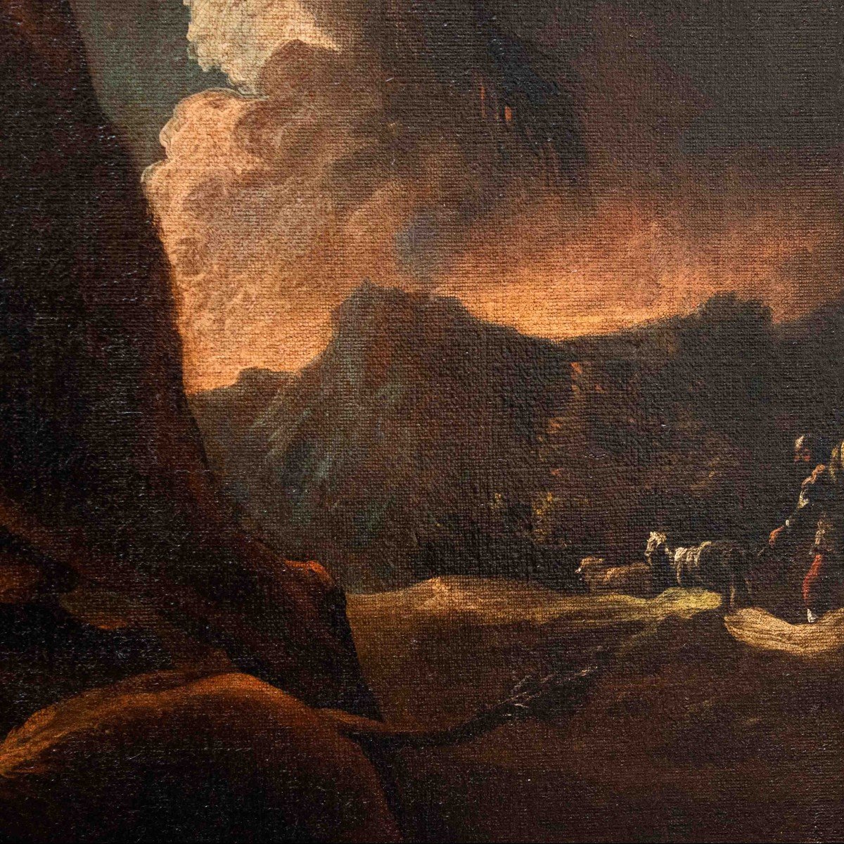 Giovanni Crivelli Dit Crivellino (? - 1760), Combat Entre Chiens Et Bisons-photo-2