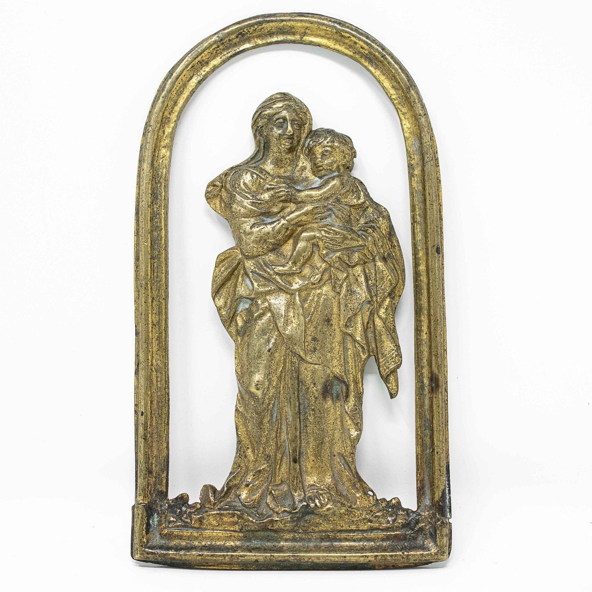 Vierge à l'Enfant, Sculpture En Bronze, XVIIIe Siècle