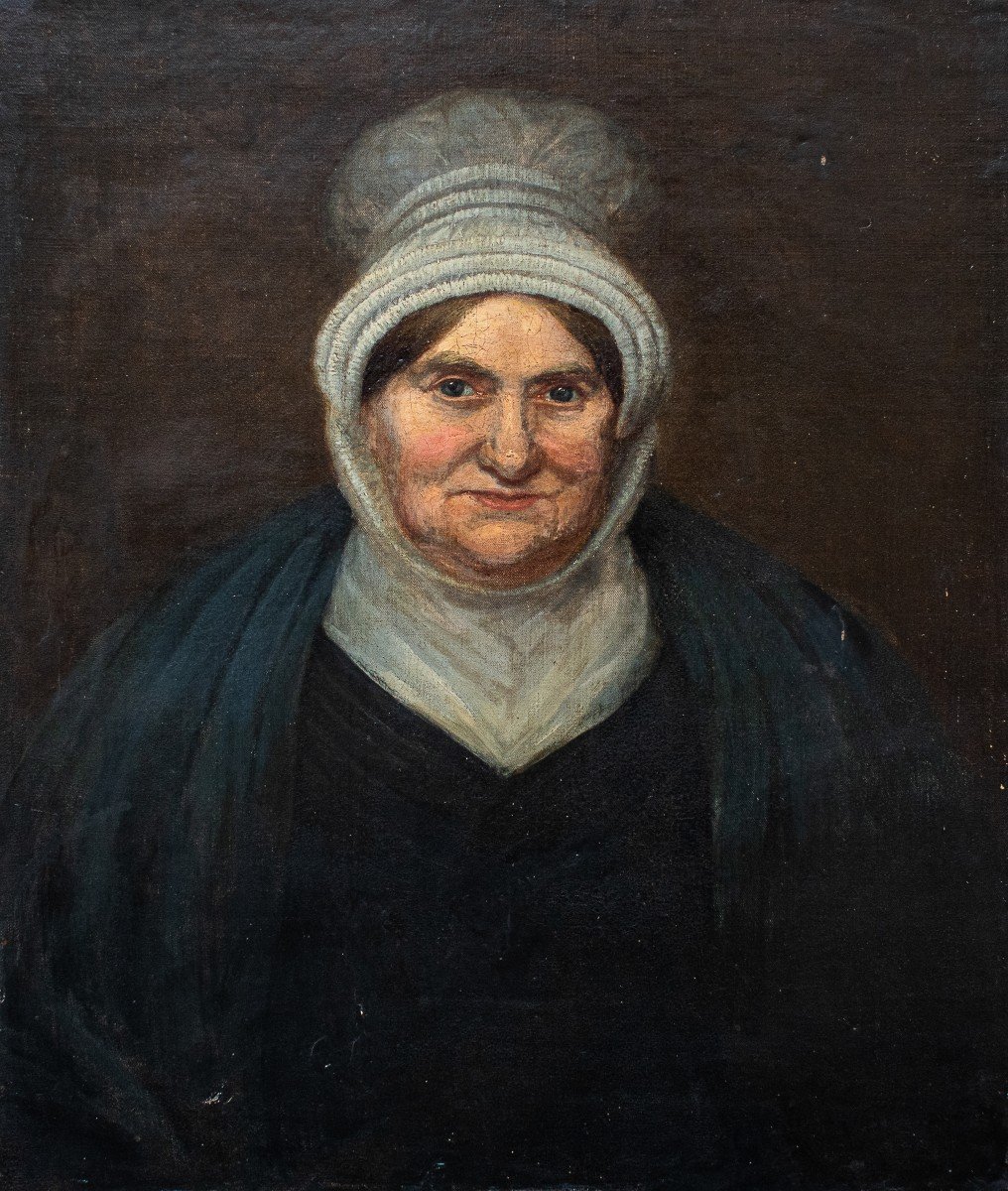 Janet Tower Storey (Aberdeen 1756-1835), Portrait De Femme Avec Casque