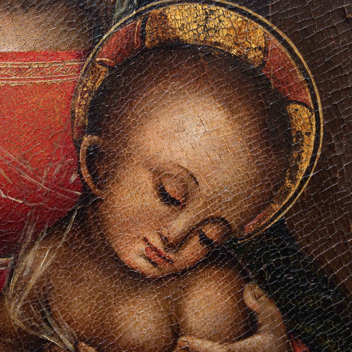 Attr. à Giovanni Ambrogio Bevilacqua, Dit Libéral.  Vierge à L’enfant-photo-3