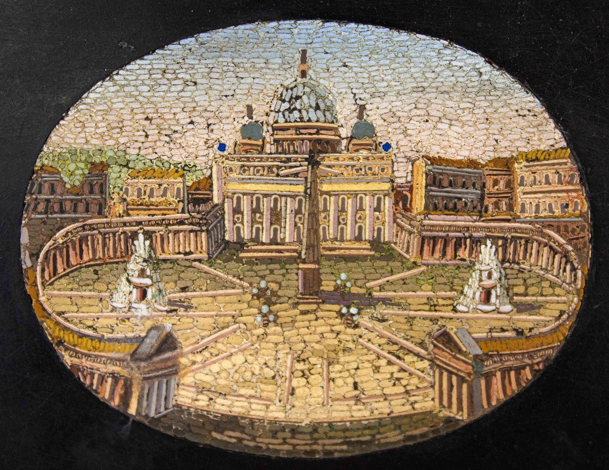 Roma, XIX secolo, Veduta di Piazza S. Pietro-photo-2