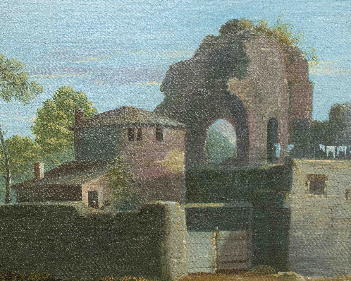 Peintre Actif à Rome Au XVIIIe-xixe Siècle, Vue Du Temple De Minerva Medica-photo-1