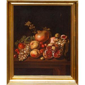 XVII secolo, Natura Morta con uva mele e melograno