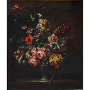 Ezaias Terwesten detto Paradiso (1651-1724 o 1729), Natura morta con vaso di fior