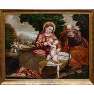 Polidoro de Renzi detto Polidoro da Lanciano (Lanciano, 1515 - Venezia, 1565), Sacra Famiglia