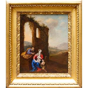 Bottega di Bartholomeus Breenbergh (Deventer, 1598 - Amsterdam, 1657), Sacra Famiglia