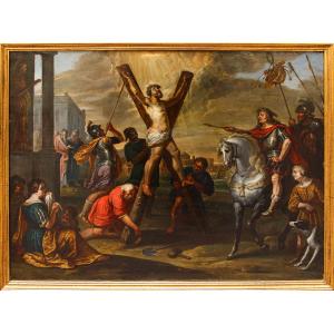 Vincent Malò (Cambrai 1602/06-Roma 1644), La crocifissione di S. Andrea