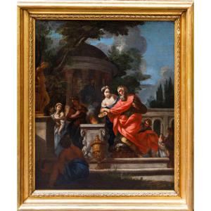 XVII secolo, Scuola romana, Bottega di Giovanni Francesco Romanelli, L’idolatria di Salomone