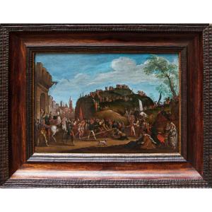 Seguace di Jacques Caillot, prima metà del XVIII secolo, Salita al calvario