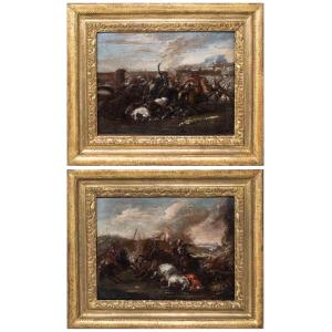 Francesco Graziani (seconda metà del XVII secolo), Scene di battaglia