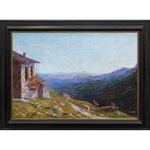 Enrico Sottili (Reggio Emilia, 1890 - Sala Comacina (CO), 1977), Vista sulla valle