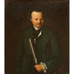XVIII secolo, Scuola bergamasca  Ritratto di Giuseppe Masalia fabbricatore d’organi