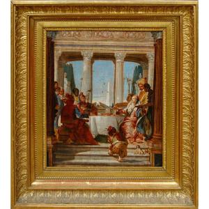 Seguace di Giambattista Tiepolo, XVIII secolo, Il banchetto di Cleopatra