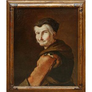 Giacomo Francesco Cipper detto il Todeschini, attr.  Ritratto di vecchia contadina