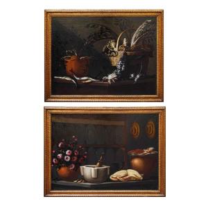 Ludovico Soardi, attr. (Rimini, 1764 – post 1837), Coppia di nature morte