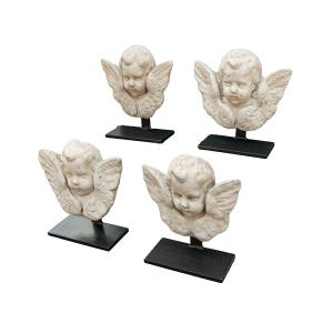 Cerchia di Giacomo Serpotta (Palermo, 1656 – 1732), Teste di cherubini