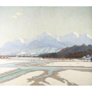 Alexander Weise (odessa, 1883 – Munich, 1960), Winter Landscape With River