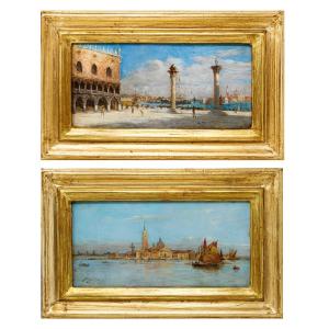 Fedor Poppe (1850–1914), Due vedute di Venezia