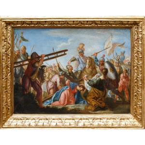 Scuola veneta del XVIII secolo, Cristo incontra Veronica durante la salita al Calvario