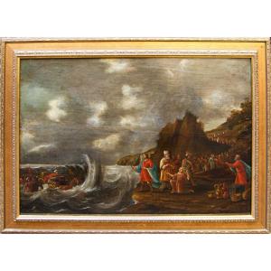 Bottega di Frans Francken il Giovane (1581-1642), La caduta degli egiziani nel Mar Rosso