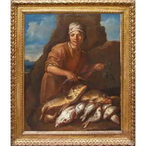 Giacomo Francesco Cipper detto il Todeschini (1664 - 1736), Giovane pescivendolo