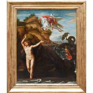 Bottega di Domenico Zampieri detto Domenichino (1581 – 1641),Perseo libera Andromeda