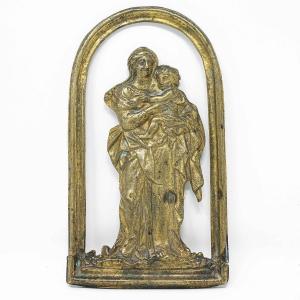 Vierge à l'Enfant, Sculpture En Bronze, XVIIIe Siècle
