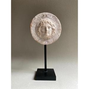 Votive Shield Portrait Medusa Great Greece Italy Terracotta Ancient Greek Art Woman Gorgon