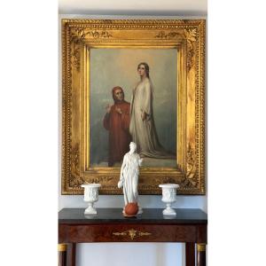 Dante And Beatrice – Oil On Canvas – 19th Century – Lawrence Alma-tadema – Ary Scheffer