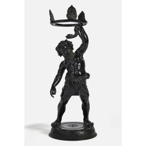 Bronze Sculpture Silenus Bacchus Drunk - Italy 19th Century, After The Antique